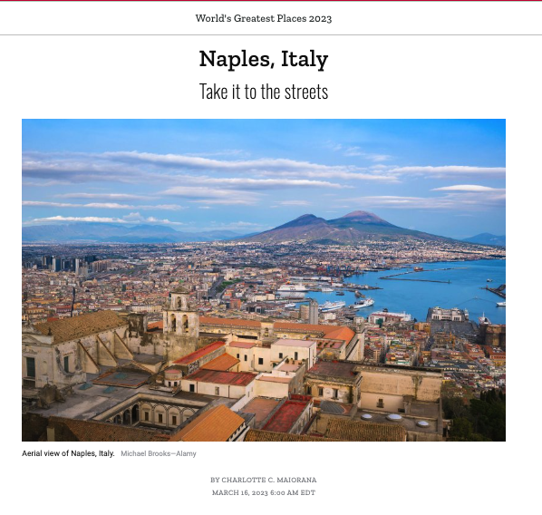 Napoli è tra i migliori posti al mondo in cui andare nel 2023 secondo il Time