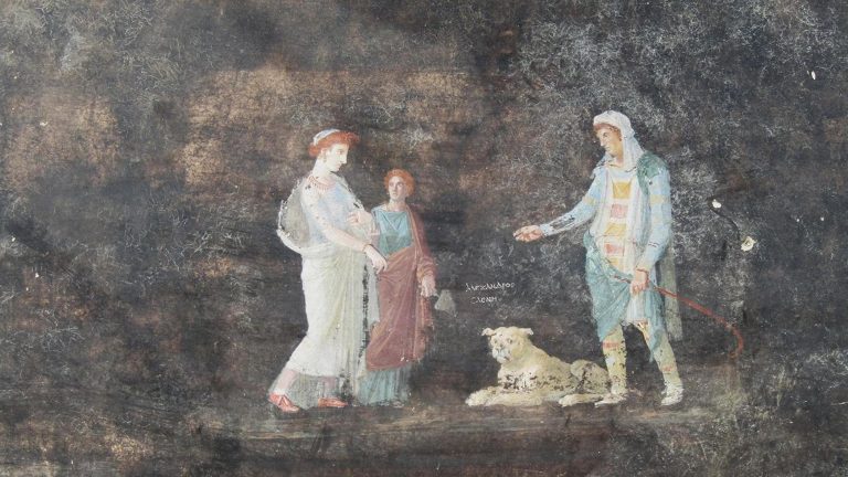 Scoperta a Pompei: ecco un salone decorato con soggetti ispirati alla guerra di Troia Scoperta a Pompei: ecco un salone decorato con soggetti ispirati alla guerra di Troia
