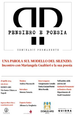 Una parola sul modello del silenzio. Incontro con Mariangela Gualtieri e la sua poesia