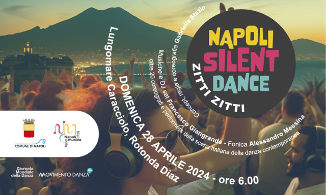 Zitti Zitti: Silent Party e spettacolo di danza gratuito all’Alba alla Rotonda Diaz di Napoli Zitti Zitti: Silent Party e spettacolo di danza gratuito all’Alba alla Rotonda Diaz di Napoli