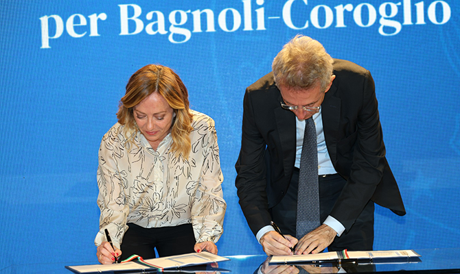 Firmato il Protocollo d’intesa per Bagnoli-Coroglio