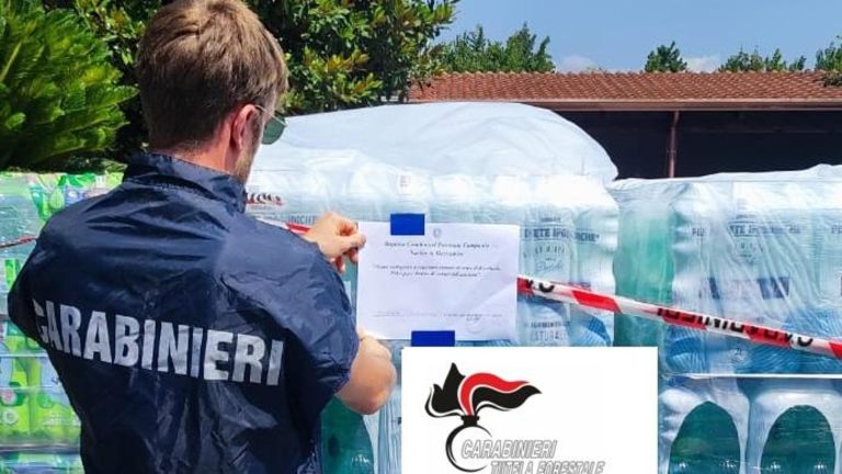 Acqua minerale esposta al sole, sequestrate 456 confezioni Acqua minerale esposta al sole, sequestrate 456 confezioni