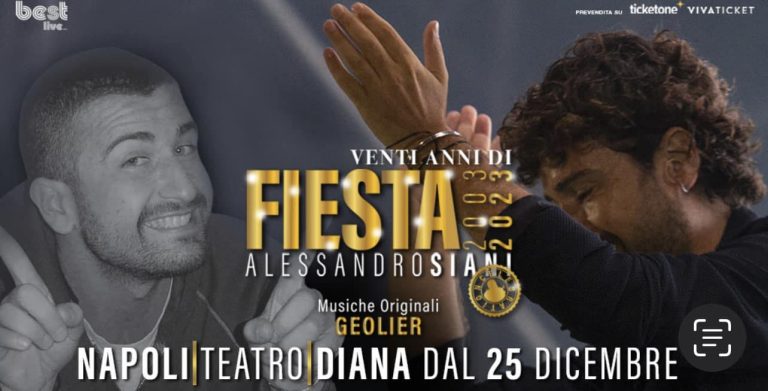 Alessandro Siani torna al Teatro Diana con “20 anni di Fiesta”: tutte le info