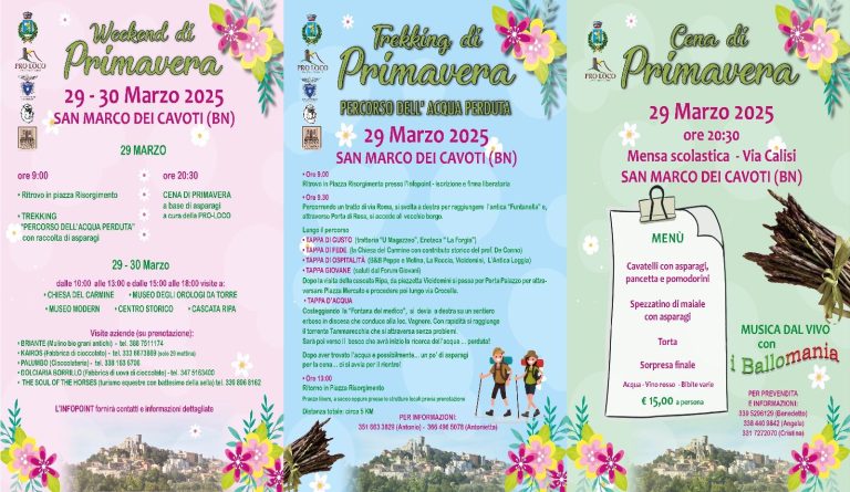 Festa di Primavera a San Marco dei Cavoti nel beneventano