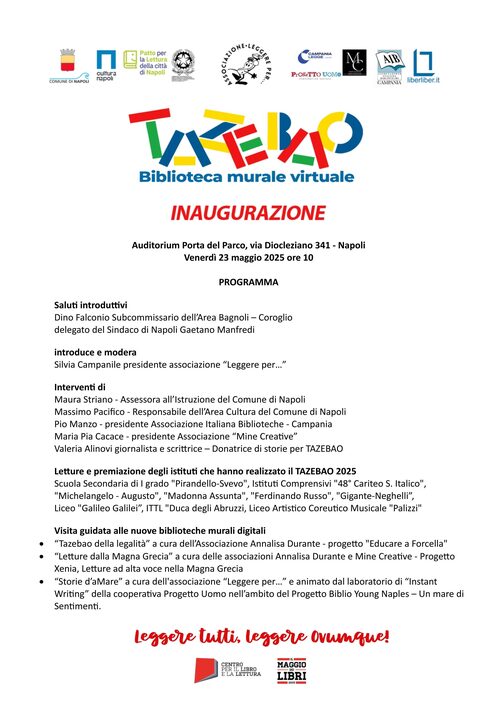 Inaugurazione “TAZEBAO – Biblioteca Murale Virtuale” Inaugurazione “TAZEBAO – Biblioteca Murale Virtuale”