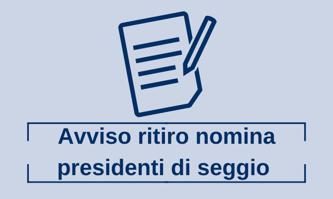 Ritiro decreto di nomina dei presidenti di seggio