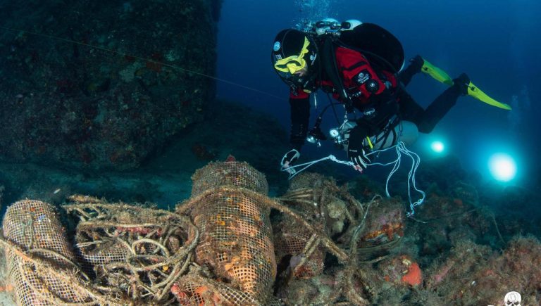 Miseno, recuperate 80 nasse abbandonate e una rete fantasma di 70 metri